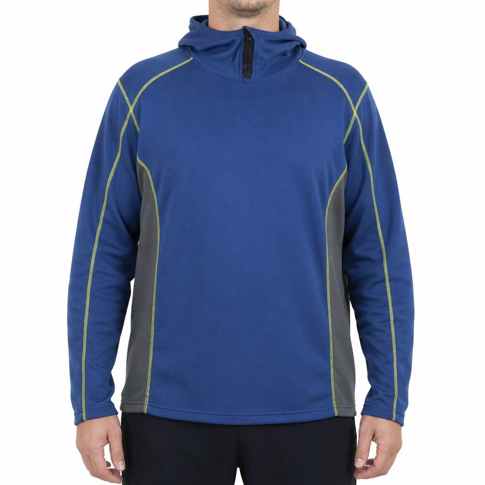 Spyder Hoodie Mens Large Blue Gray Long Sleeve Sports Performance Pullover